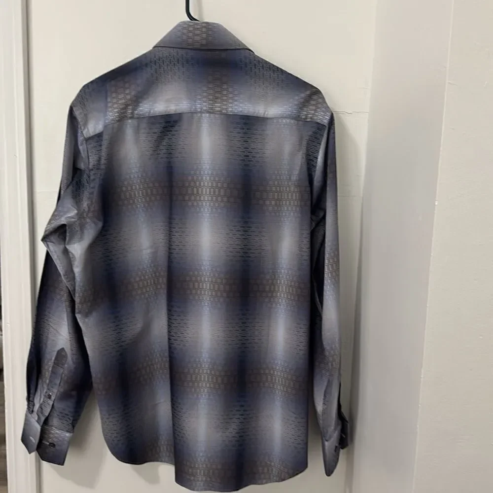 BUGATCHI UOMO DRESS SHIRT CLASSIC FIT SIZE M - Picture 2 of 9
